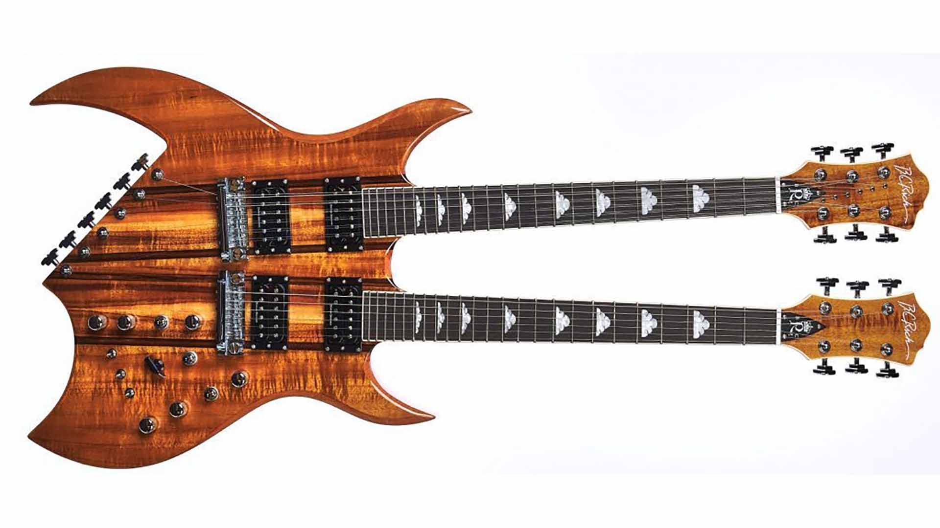 B.C. Rich, Rich “B” Legacy Doubleneck w/ Case – Koa