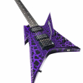 B.C. Rich Australia Ironbird Legacy electric guitar purple crackle angle view