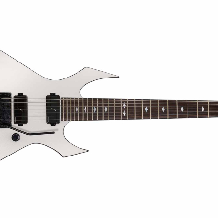 B.C. Rich Australia Warlock Legacy 7 with Floyd Rose electric guitar in glitter white finish