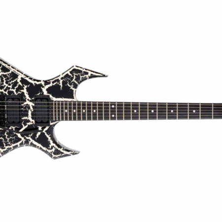 B.C. Rich Warlock Legacy with Floyd Rose, Black Crackle, front