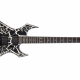 B.C. Rich Warlock Legacy with Floyd Rose, Black Crackle, front