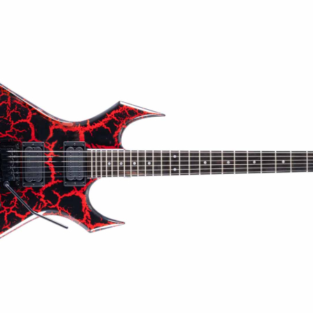 B.C. Rich Warlock Legacy with Floyd Rose, Red Crackle, front