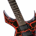 B.C. Rich Warlock Legacy with Floyd Rose, Red Crackle